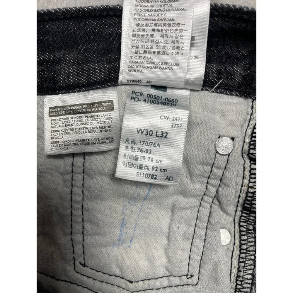 Levis 501 Original Fit Jeans Faded Black Straight Leg Denim W30 L32 00501-0660